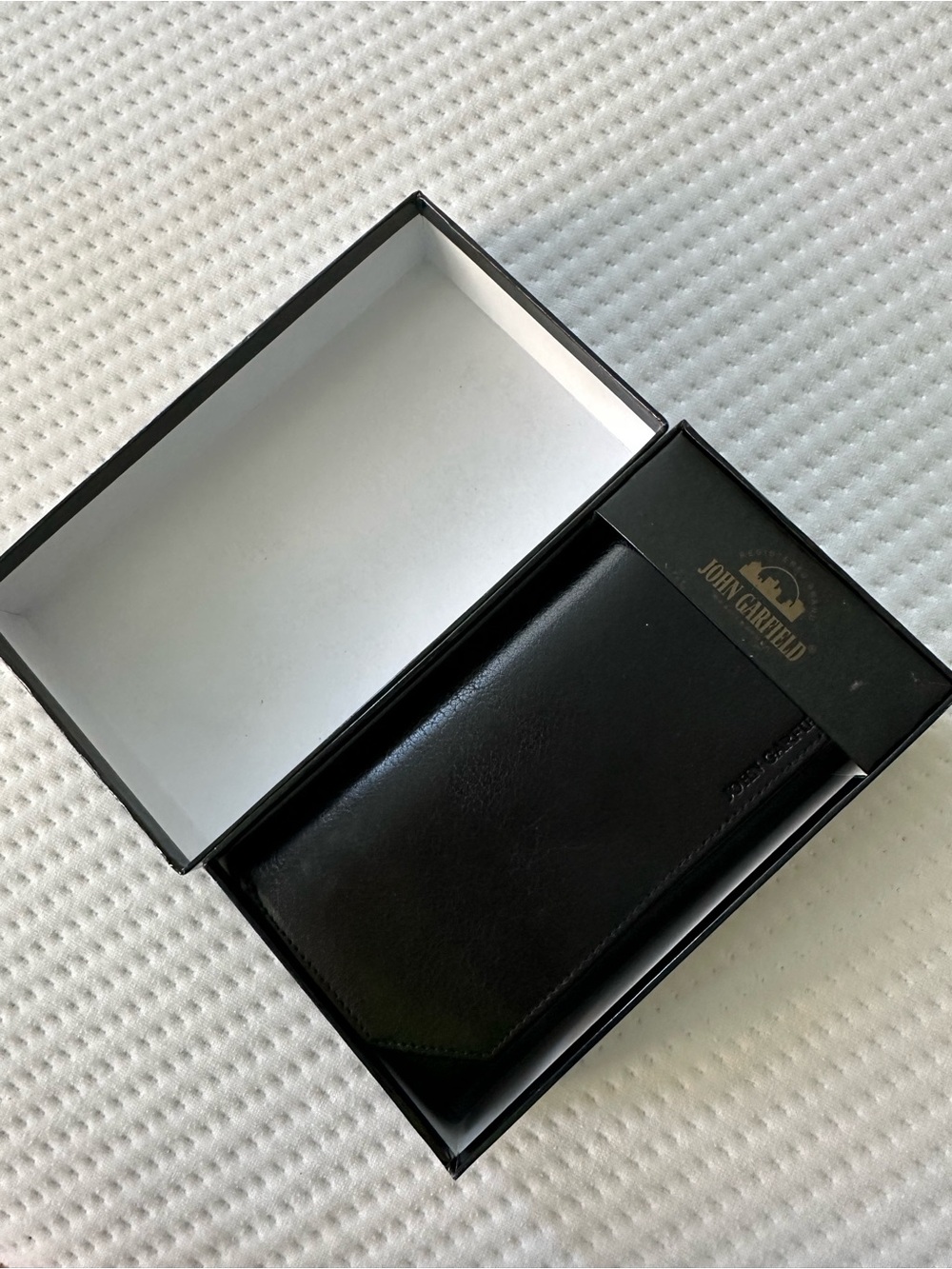 John Garfield Black Leather Key & Card Holder